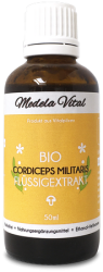 Bio  Cordyceps militaris Flüssigextrakt in der 50 ml Flasche