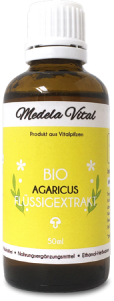 Bio Agaricus Flüssigextrakt in der 50 ml Flasche